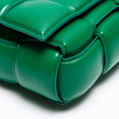 BOTTEGAVENETA Padded Cassette Leather Shoulder Bag green WS13441