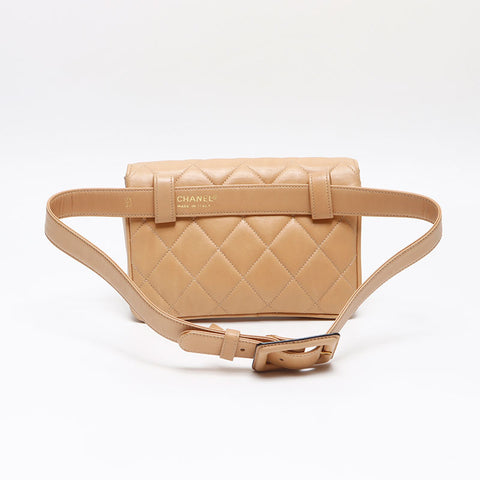 CHANEL Matrasse 腰包 米色 WS13442