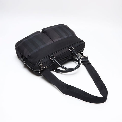 バーバリー BURBERRY チェック ブリーフケース ビシネスバッグ ナイロン ショルダーバッグ ブラック WS13450