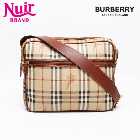 バーバリー BURBERRY ノバチェック PVC ショルダーバッグ ベージュ WS13451