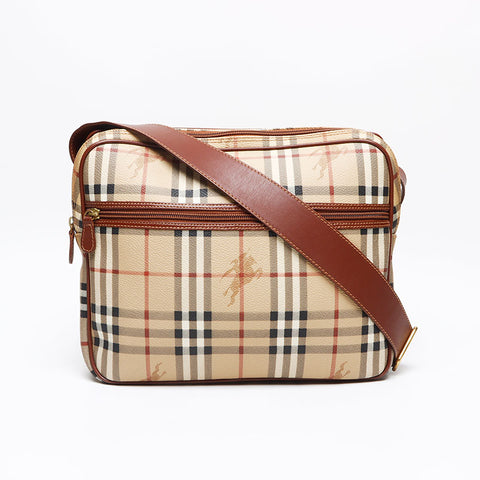 バーバリー BURBERRY ノバチェック PVC ショルダーバッグ ベージュ WS13451