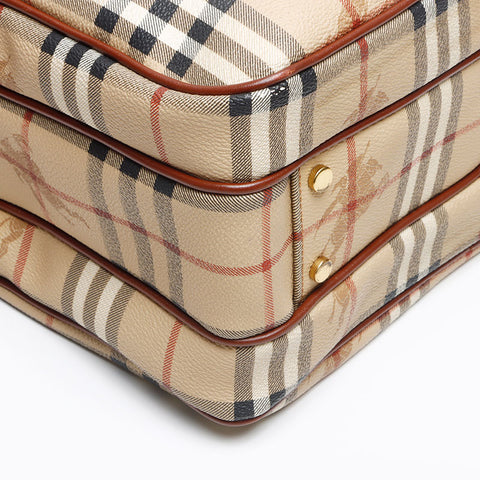 バーバリー BURBERRY ノバチェック PVC ショルダーバッグ ベージュ WS13451