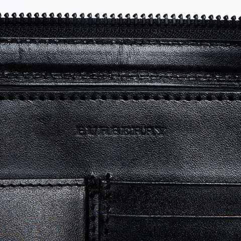 BURBERRY Novacheck PVC Clutch bag beige WS13452