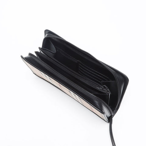 BURBERRY Novacheck PVC Clutch bag beige WS13452