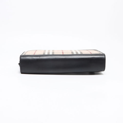 バーバリー BURBERRY ノバチェック PVC クラッチバッグ ベージュ WS13452