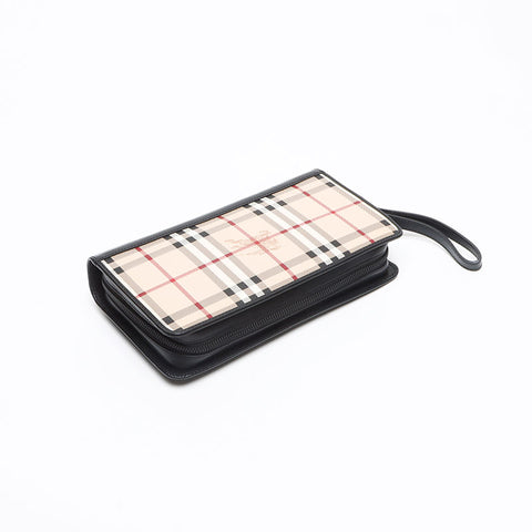 BURBERRY Novacheck PVC Clutch bag beige WS13452