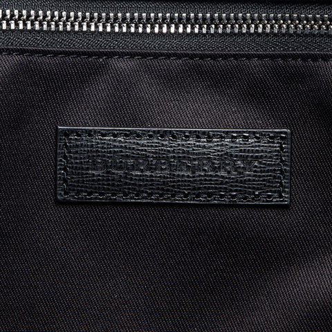 バーバリー BURBERRY チェック ブリーフケース ビシネスバッグ PVC ショルダーバッグ ネイビー WS13453
