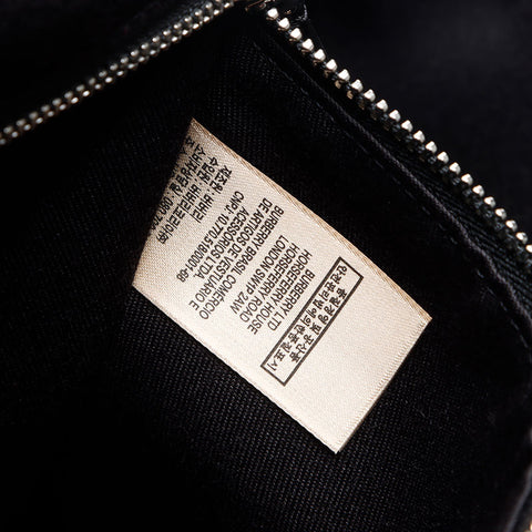 バーバリー BURBERRY チェック ブリーフケース ビシネスバッグ PVC ショルダーバッグ ネイビー WS13453