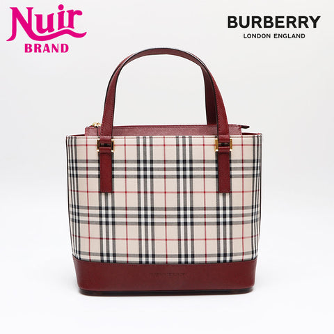 バーバリー BURBERRY ノバチェック キャンバス×レザー