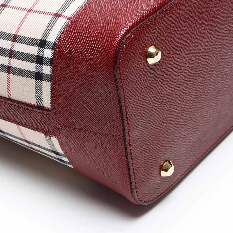 バーバリー BURBERRY ノバチェック キャンバス×レザー バーバリー BURBERRY ノバチェック キャンバス×レザー