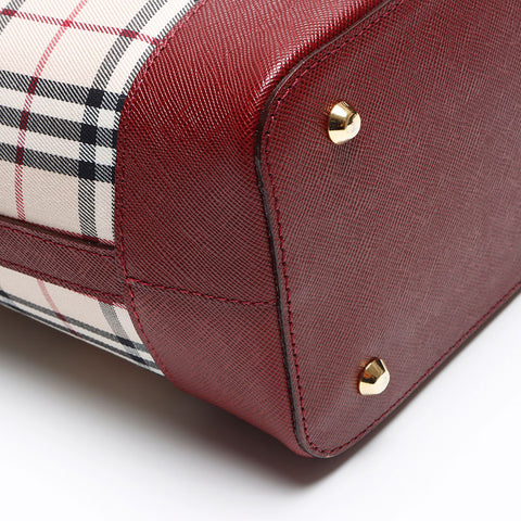 バーバリー BURBERRY ノバチェック キャンバス×レザー