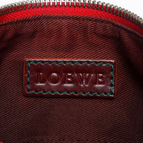 ロエベ LOEWE アナグラム キャンバス ハンドバッグ レッド WS13457