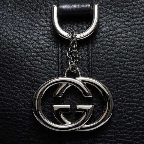 極美品 グッチ GUCCI GG 2WAY トートバッグ レザー ハンドバッグ ブラック WS13463