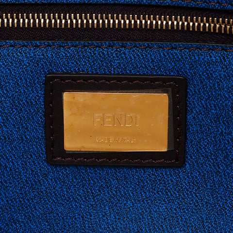FENDI Zucca Pattern Roll Bag Tote Bag Brown WS13470