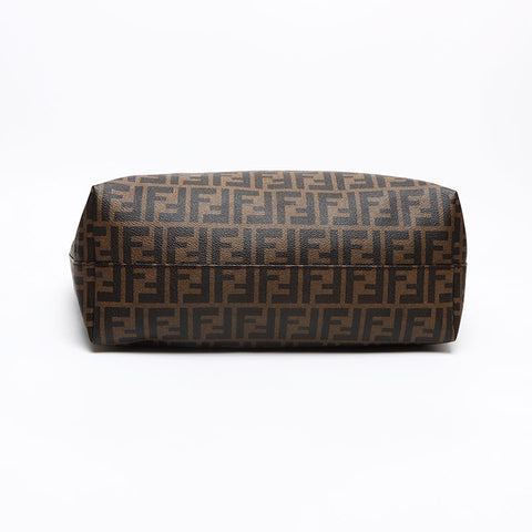 FENDI Zucca Pattern Roll Bag Tote Bag Brown WS13470