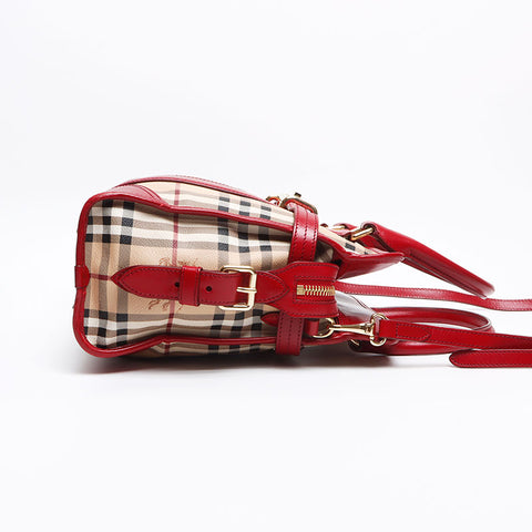 BURBERRY Nova check leather 2WAY Shoulder Bag Brown WS13471