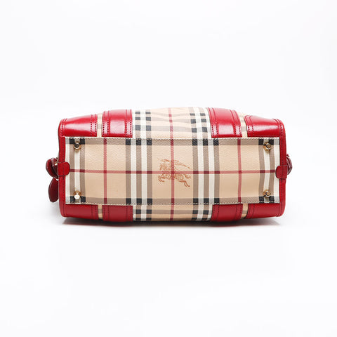 BURBERRY Nova check leather 2WAY Shoulder Bag Brown WS13471