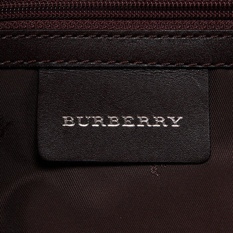BURBERRY Nova Check Pattern Leather Shoulder Bag beige WS13474