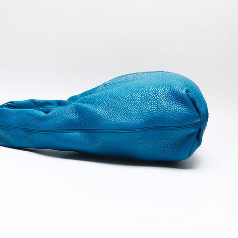 GUCCI Soho Charm G Stitch Fringe One Belt Shoulder Bag blue WS13476