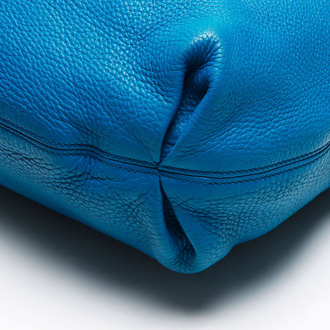 GUCCI Soho Charm G Stitch Fringe One Belt Shoulder Bag blue WS13476