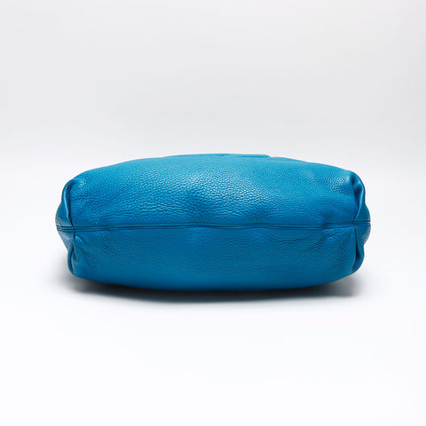 GUCCI Soho Charm G Stitch Fringe One Belt Shoulder Bag blue WS13476