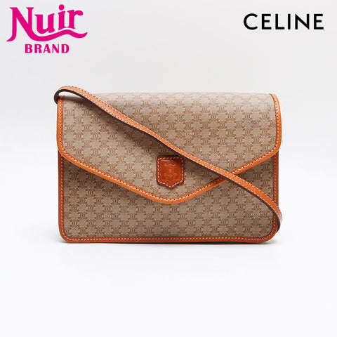 セリーヌ CELINE マカダム 斜め掛け クラッチバッグ 2WAY ショルダーバッグ ベージュ WS13477