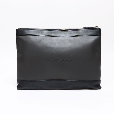 BALENCIAGA Navy clip M Clutch bag black WS13481