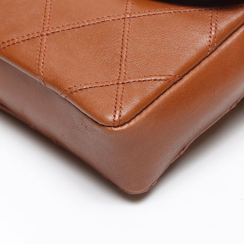 CHANEL Waist Bag Lamb Gold Plated COCO Mark Shoulder Bag Brown WS13486