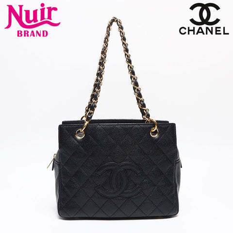 CHANEL No. 11 Caviar PTT Petit Time Restock Tote Bag black WS13487