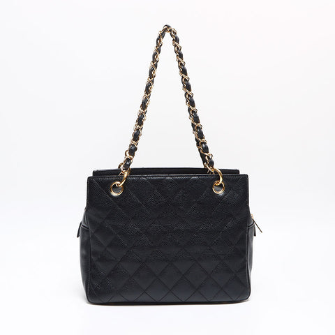 CHANEL No. 11 Caviar PTT Petit Time Restock Tote Bag black WS13487