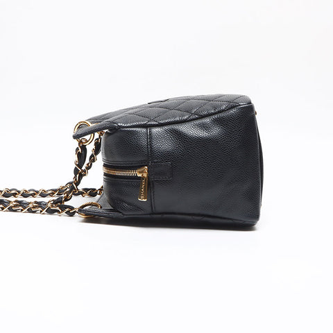 CHANEL No. 11 Caviar PTT Petit Time Restock Tote Bag black WS13487