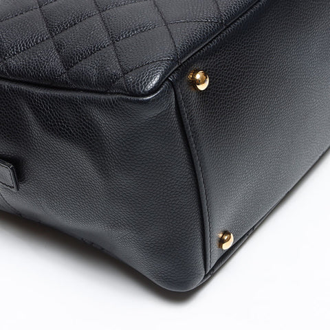 CHANEL No. 11 Caviar PTT Petit Time Restock Tote Bag black WS13487