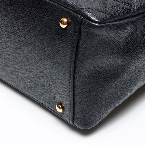 CHANEL No. 11 Caviar PTT Petit Time Restock Tote Bag black WS13487