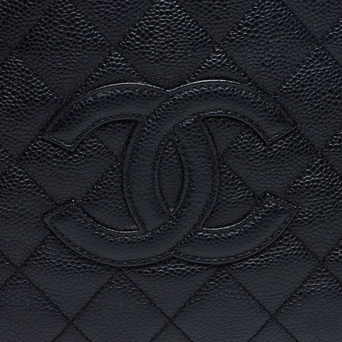 CHANEL No. 11 Caviar PTT Petit Time Restock Tote Bag black WS13487