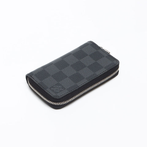 LOUIS VUITTON 2020 Damier Zippy Coin Purse Coin case black WS13494