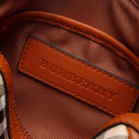 BURBERRY Nova Check Leather x PVC Mini Shoulder Bag beige WS13496