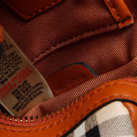 BURBERRY Nova Check Leather x PVC Mini Shoulder Bag beige WS13496