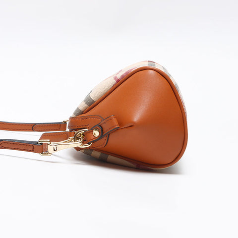 BURBERRY Nova Check Leather x PVC Mini Shoulder Bag beige WS13496