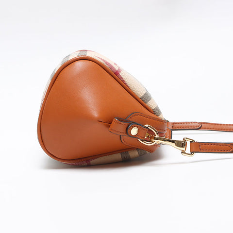 BURBERRY Nova Check Leather x PVC Mini Shoulder Bag beige WS13496