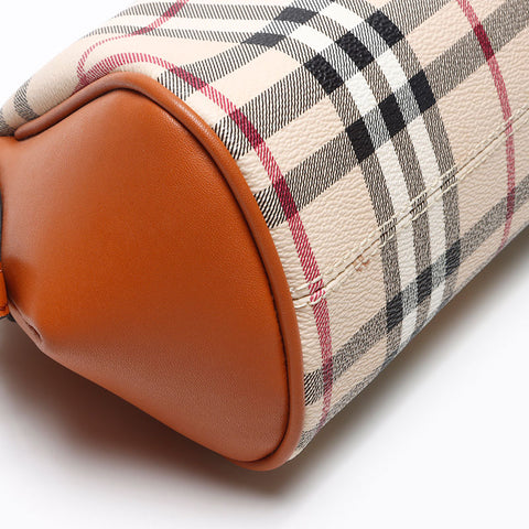 BURBERRY Nova Check Leather x PVC Mini Shoulder Bag beige WS13496