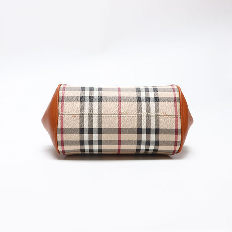 BURBERRY Nova Check Leather x PVC Mini Shoulder Bag beige WS13496