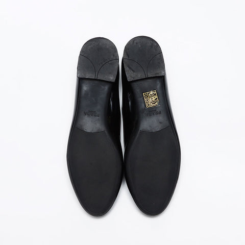 プラダ PRADA トライアングルロゴ パテントレザー フラットシューズ Size:36.5 23.5cm パンプス ブラック WS13497