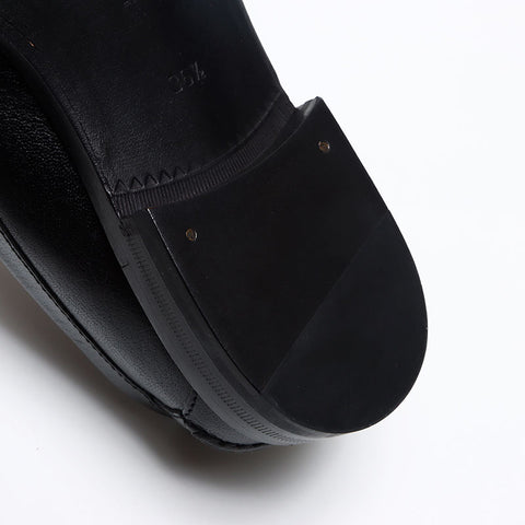 グッチ GUCCI ローファー レザー ロゴ Size:36.5 23.5cm パンプス ブラック WS13498