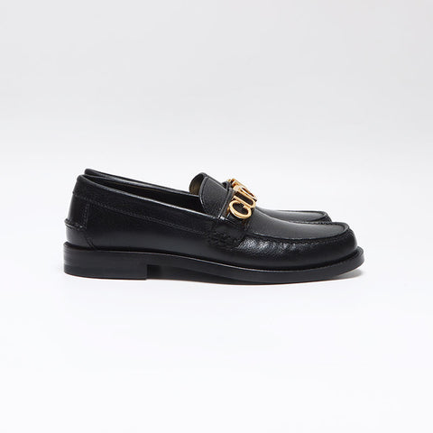 グッチ GUCCI ローファー レザー ロゴ Size:36.5 23.5cm パンプス ブラック WS13498