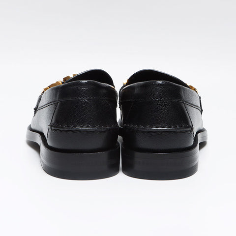 グッチ GUCCI ローファー レザー ロゴ Size:36.5 23.5cm パンプス ブラック WS13498