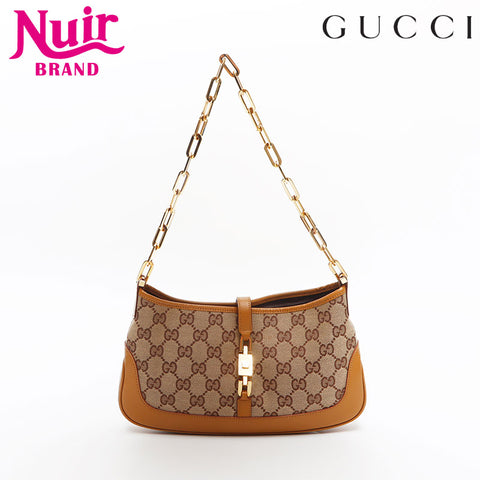 グッチ GUCCI GGキャンバス ジャッキー チェーン ミニ ショルダーバッグ ベージュ WS13502