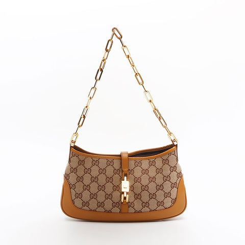 グッチ GUCCI GGキャンバス ジャッキー チェーン ミニ ショルダーバッグ ベージュ WS13502