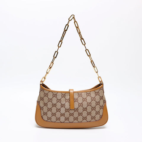 グッチ GUCCI GGキャンバス ジャッキー チェーン ミニ ショルダーバッグ ベージュ WS13502
