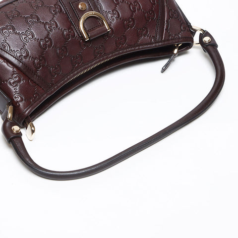 グッチ GUCCI グッチシマ レザー ショルダーバッグ ブラウン WS13503