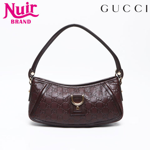 グッチ GUCCI グッチシマ レザー ショルダーバッグ ブラウン WS13503